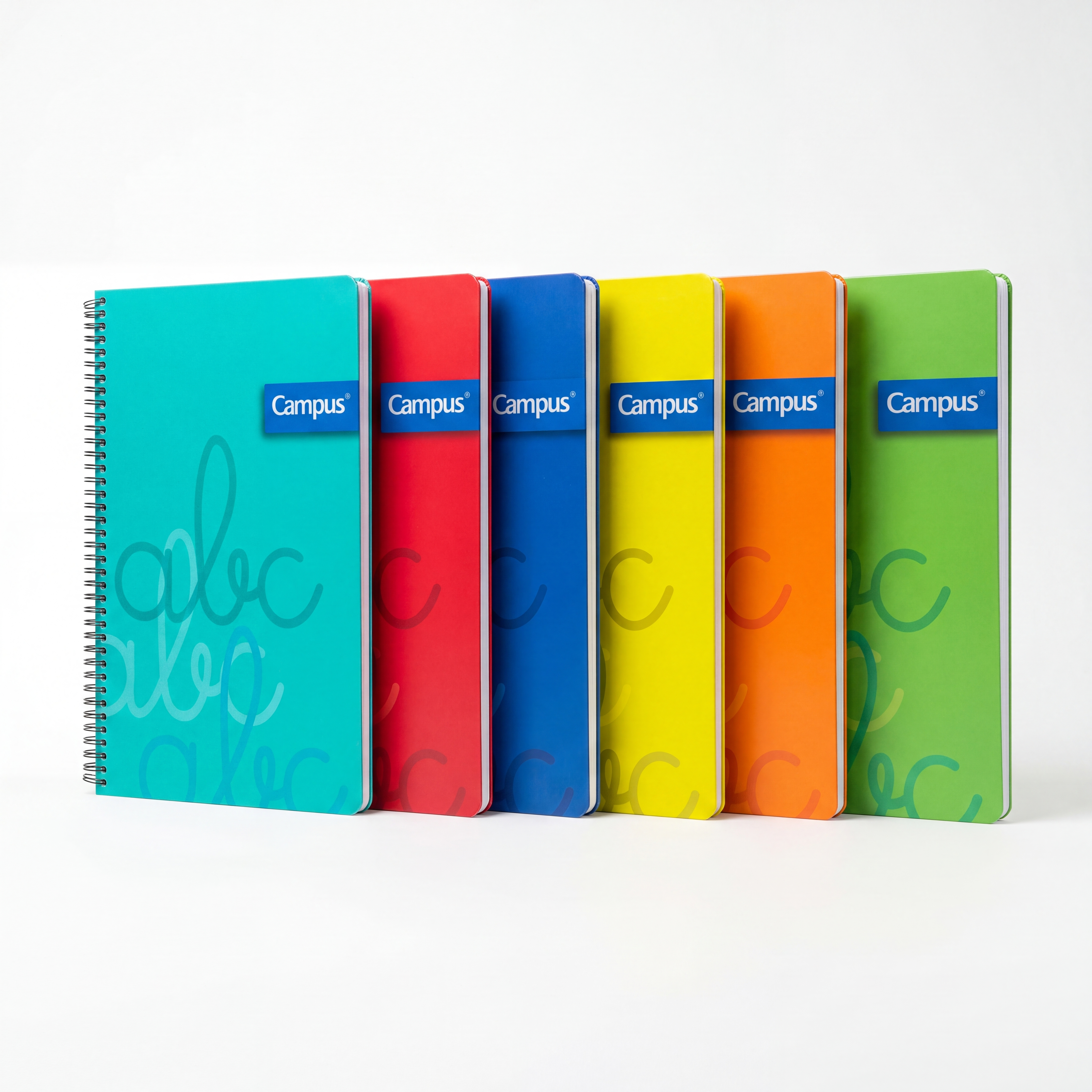 CAMPUS Premium 90 Cuadernos Espiral Tapa Plástico A4 Cuadriculado — Pack 5+1 GRATIS