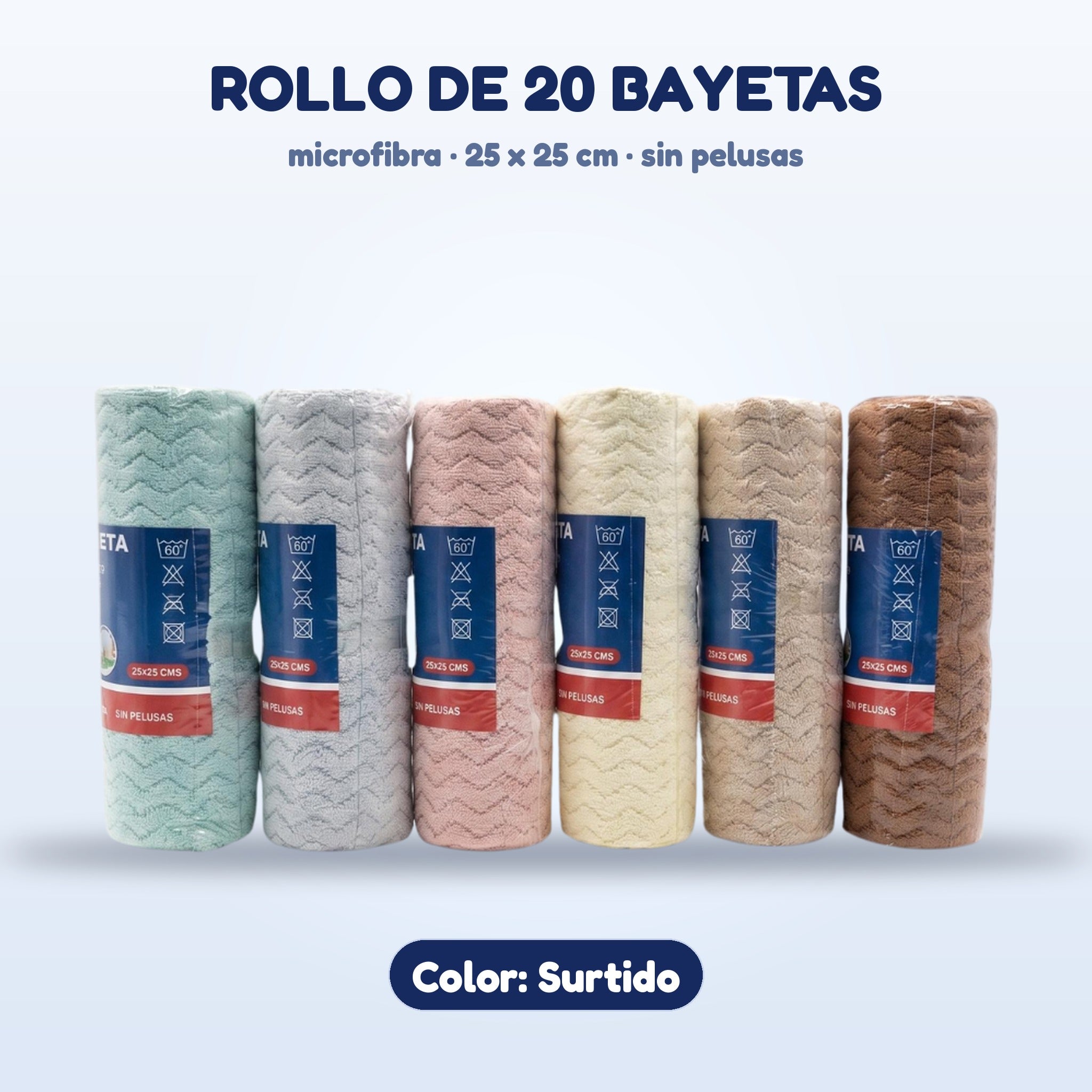 Rollo de bayetas color Surtido