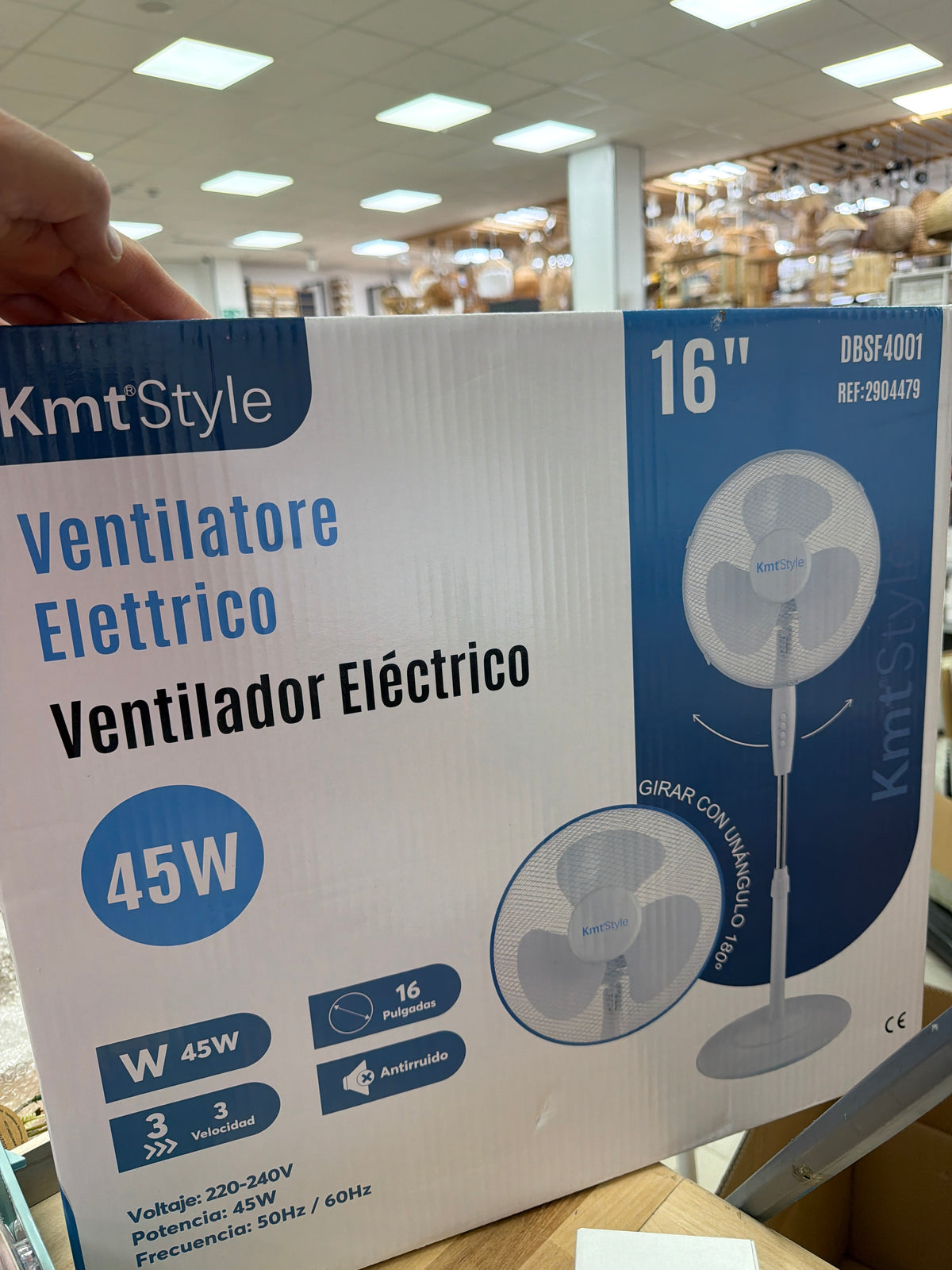 ventilador de pie 16” 45w calidad extra base pesada para hogar