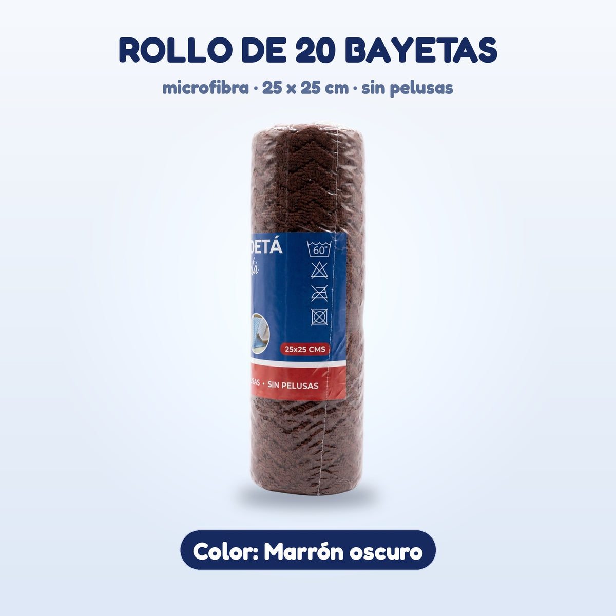 Rollo de bayetas color Marrón oscuro