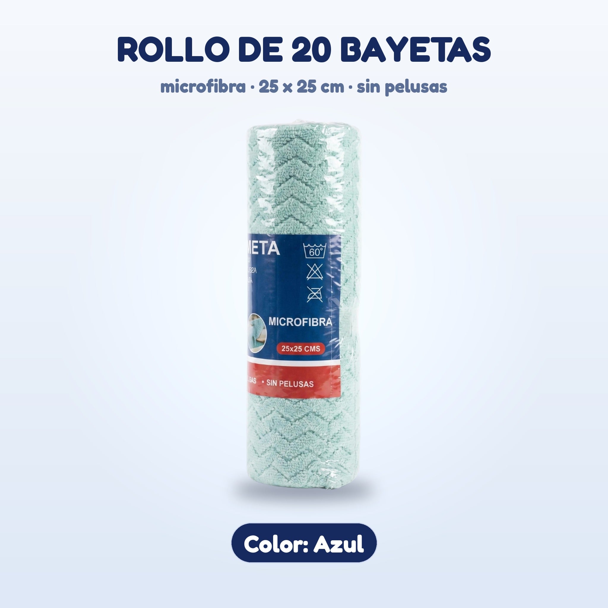 Rollo de bayetas color Azul