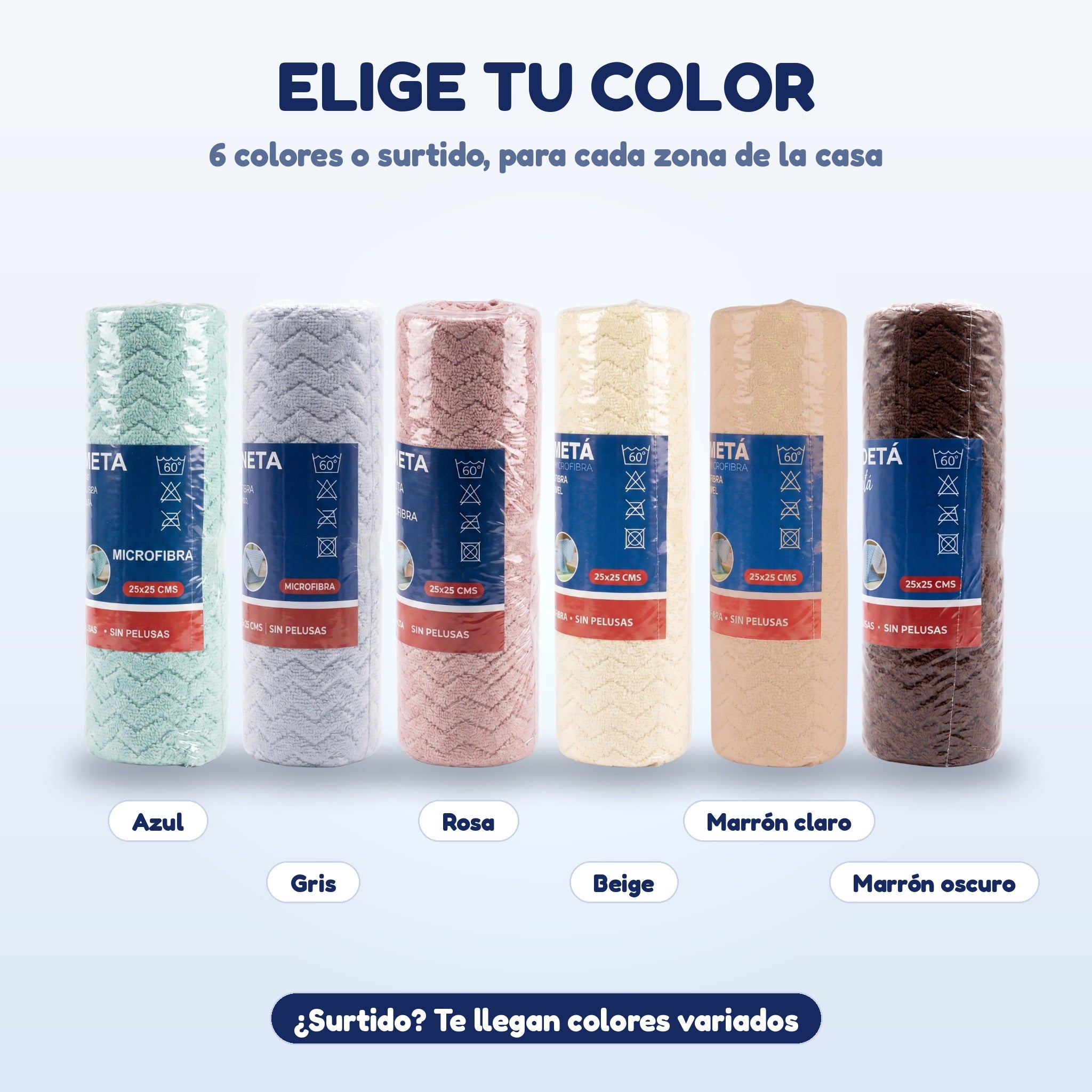 Elige tu color de rollo de bayetas